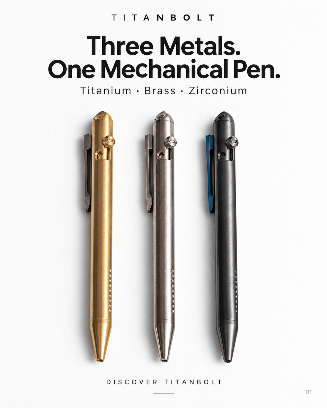 Brass vs Titanium vs Zirconium EDC Pens: Which Is Best?